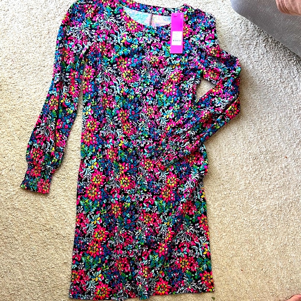Lilly Pulitzer dress Feeling Fintastic print NWT